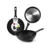 IBILI - Wok Natura, 30 Cm, Aluminium, Antiadhésif Style Pierre, Compatible Avec L’induction