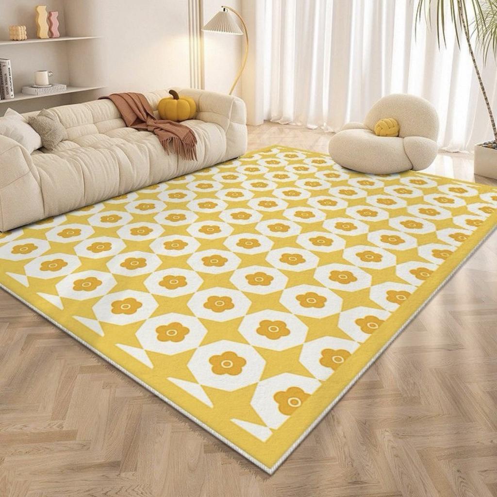 Hypoallergenic Flannel Carpet - Allergy Friendly Bedroom Rug, Skin-Safe Living Room Floor Mat Non-Shedding Home Decor