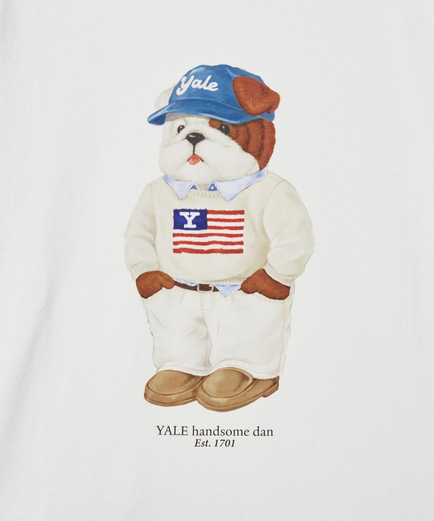 YALE Красивая футболка с принтом бейсболки Dan_Слоновая кость