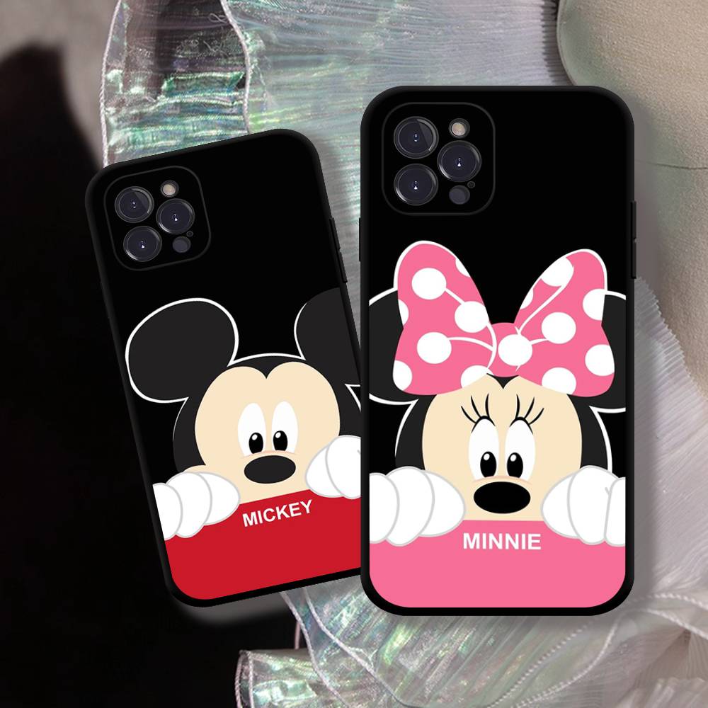 Чехол для телефона M-Minnie M-Mickey для iPhone 16 17 Air 15 14 13 12 11 Pro Max 16E Plus Fundas