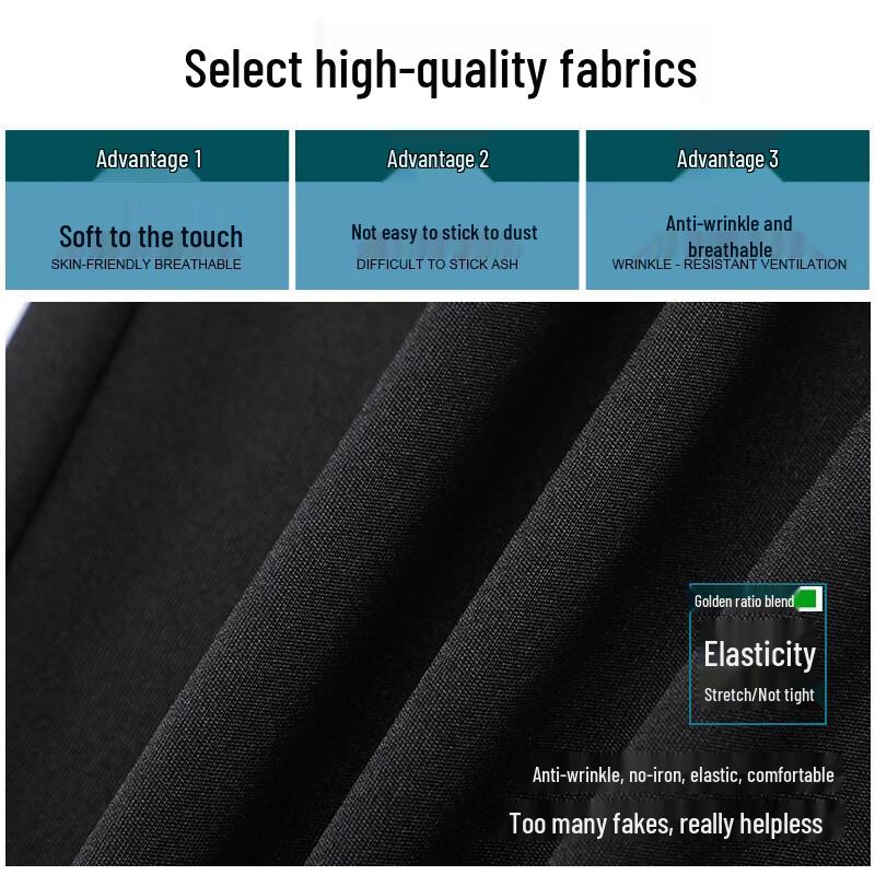 TUCANO Men's Ice Silk Stretch Wrinkle-Free Casual Business Pants