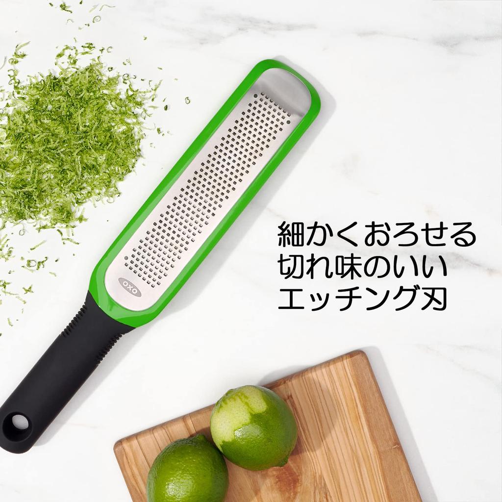 Терка OXO Grater Etching Zester Dishwasher Dryer Совместимость Зеленый Имбирь Чеснок Шоколад Сыр Цитрусовые