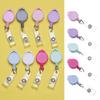 Supplies Durable ID Name Card Anti-Lost Clip Stationery Badge Holder Lanyards Retractable Key Ring