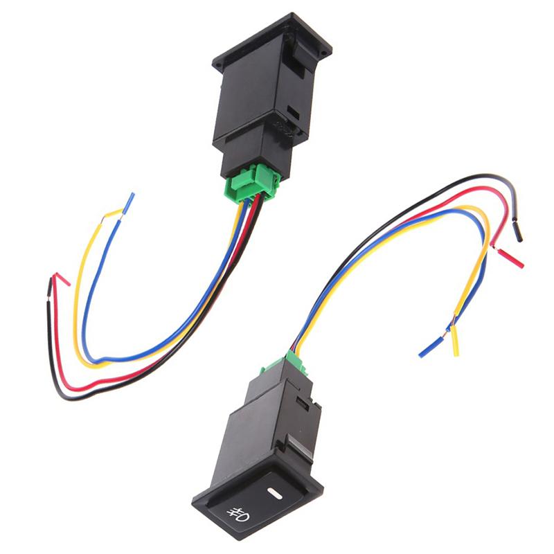 Кнопка включения противотуманных фар автомобиля, кнопка включения противотуманных фар заднего хода, 4-проводная кнопка для Camry Prius Corolla, переключатель противотуманных фар, DC12V