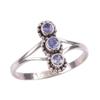 Natural Tanzanite Gemstone 925 Solid Sterling Silver Jewelry Ring Size 10 d2N01