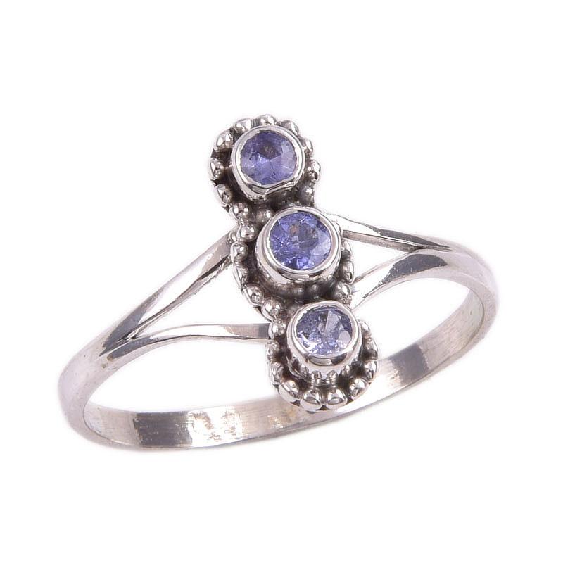 Natural Tanzanite Gemstone 925 Solid Sterling Silver Jewelry Ring Size 10 d2N01