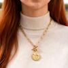Trendy Chic Shell Conch Strawberry Heart Pendant Stainless Steel OT Buckle Square Chain Necklace for Women Jewelry Gifts