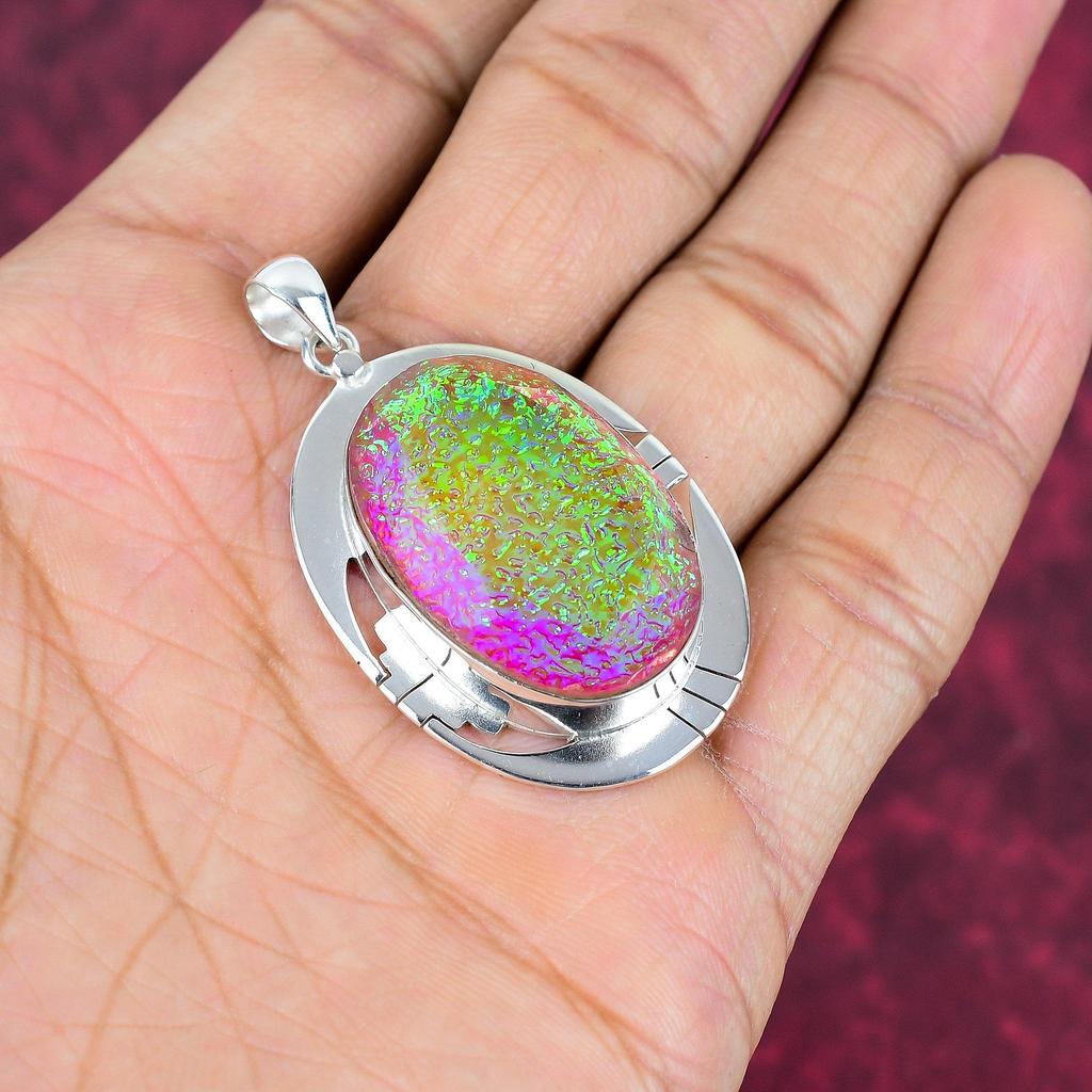 Зеленый австралийский двойной опал 925 цельный серебряный кулон, ювелирные изделия с подвеской из драгоценного камня ручной работы, подарки для жены, абсолютно новый кулон