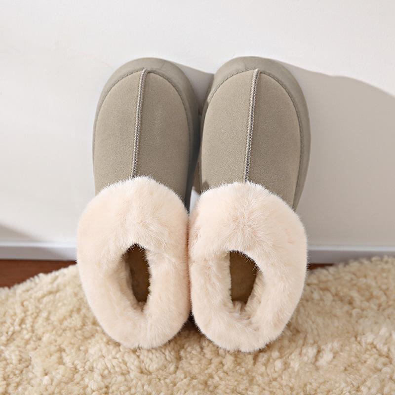Домашние тапочки для женщин 2024 года, новые зимние повседневные теплые толстые нескользящие хлопковые тапочки с флисовой обувью для женщин
