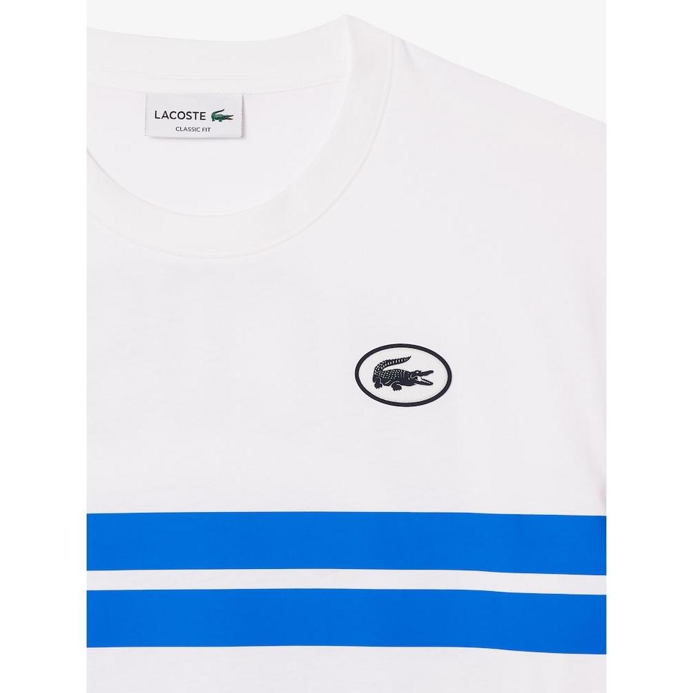 Lacoste Мужская футболка с цветным принтом сзади и крупной графикой Th8590 54g 001 q2nTh8590 54g001