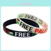 Уникальный силиконовый браслет-браслет Free Palestine, привлекающий внимание, в черно-белом цвете
