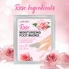 5 Packs Rose Moisturizing Foot Masks - Hydrating & Softening for Rough, Dry, Cracked Skin, Provides Intense Hydration for Silky-Smooth Feet