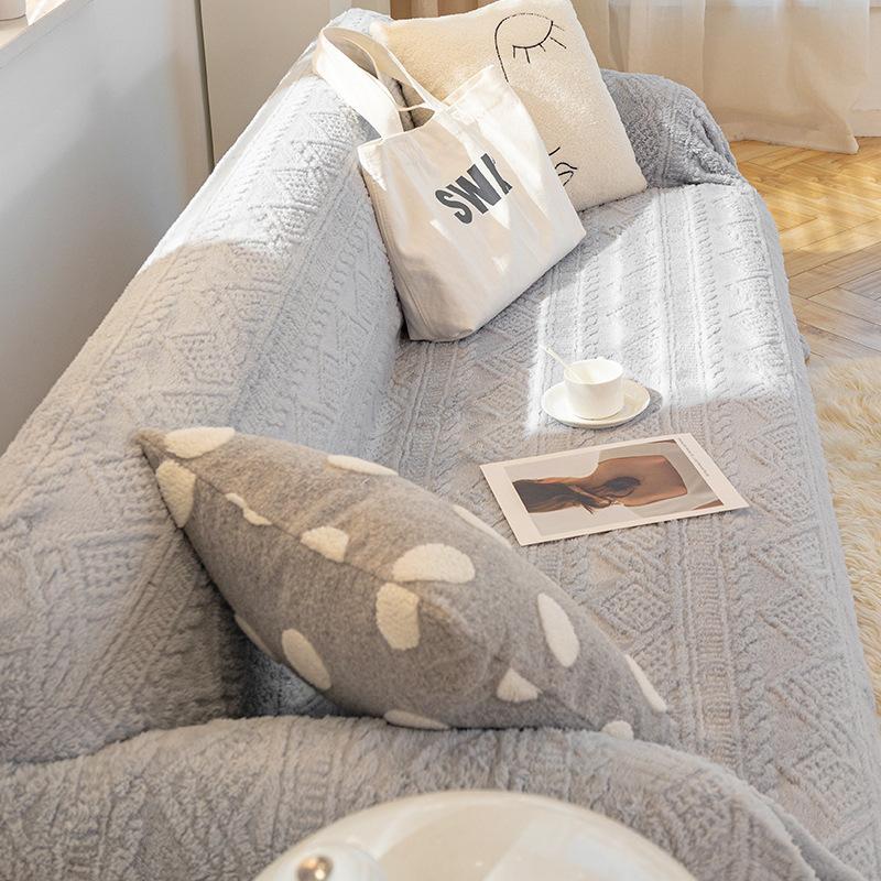 Anti-Cat Scratch Sofa Cover Towel Winter Plush Sofa Cover Cover Full Cover Sofa Blanket Full Cover Cushion