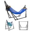 DABADA Грузоподъемность для складного 3-стороннего гамака для помещений и улицы, отдельно стоящий, прибл.. 150 кг, использование, (Синий/Синий)