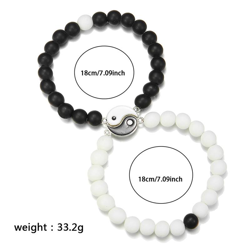 Европейские и американские черно-белые парные браслеты тай-чи