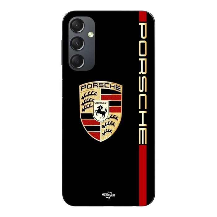 Coque de téléphone - MANIACASE - Samsung Galaxy A05s - Logo PORSCHE - Silicone TPU - Souple