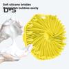 Силиконовая щетка для ванны, отшелушивающая щетка для чувствительной кожи, с массажными колоннами и нескользящей ручкой, щетка для тела