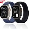 Джинсовый нейлоновый ремешок для Apple Watch Ultra 3 2 1 49 мм/11 10 46 мм 42 мм Холщовый браслет iWatch 9 8 7 6 5 SE 3 45 мм 44 мм 40/41 мм