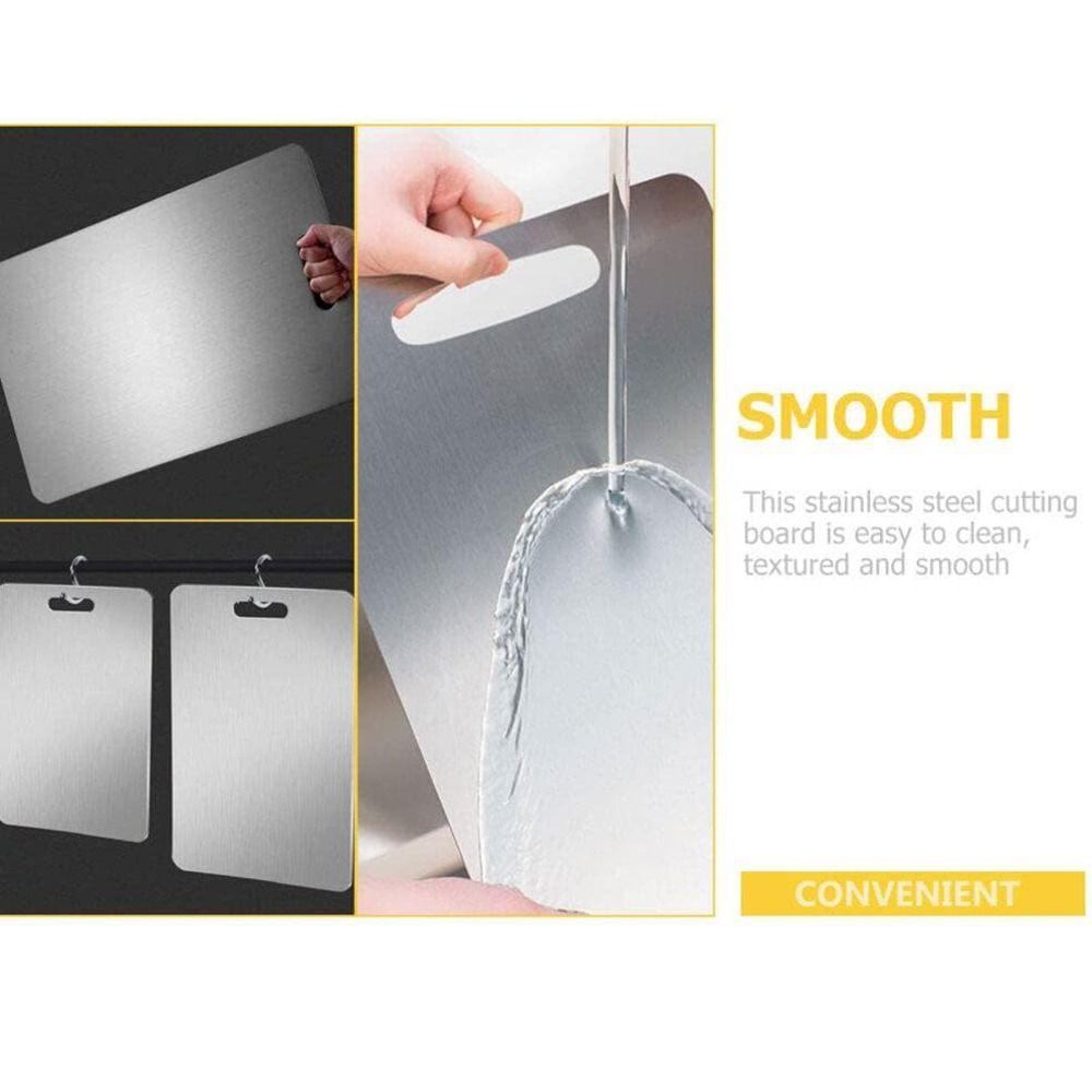 Stainless Steel Chopping Boards Double Sided Baking Board Dishwasher Safe Cutting Board  Kitchen