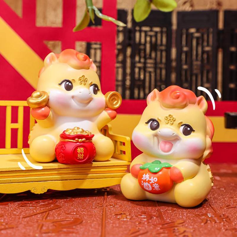 2026 Милая фигурка года Лошади Маскот года Лошади Кукла Зодиакальная Лошадь Сделай сам Настольное украшение Автомобильный орнамент Подарок на год