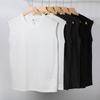Men's Wide Shoulder Vest Spring and Summer Sports and Fitness Shoulders Running Bottom Sweatshirt Sleeveless T-shirt Men