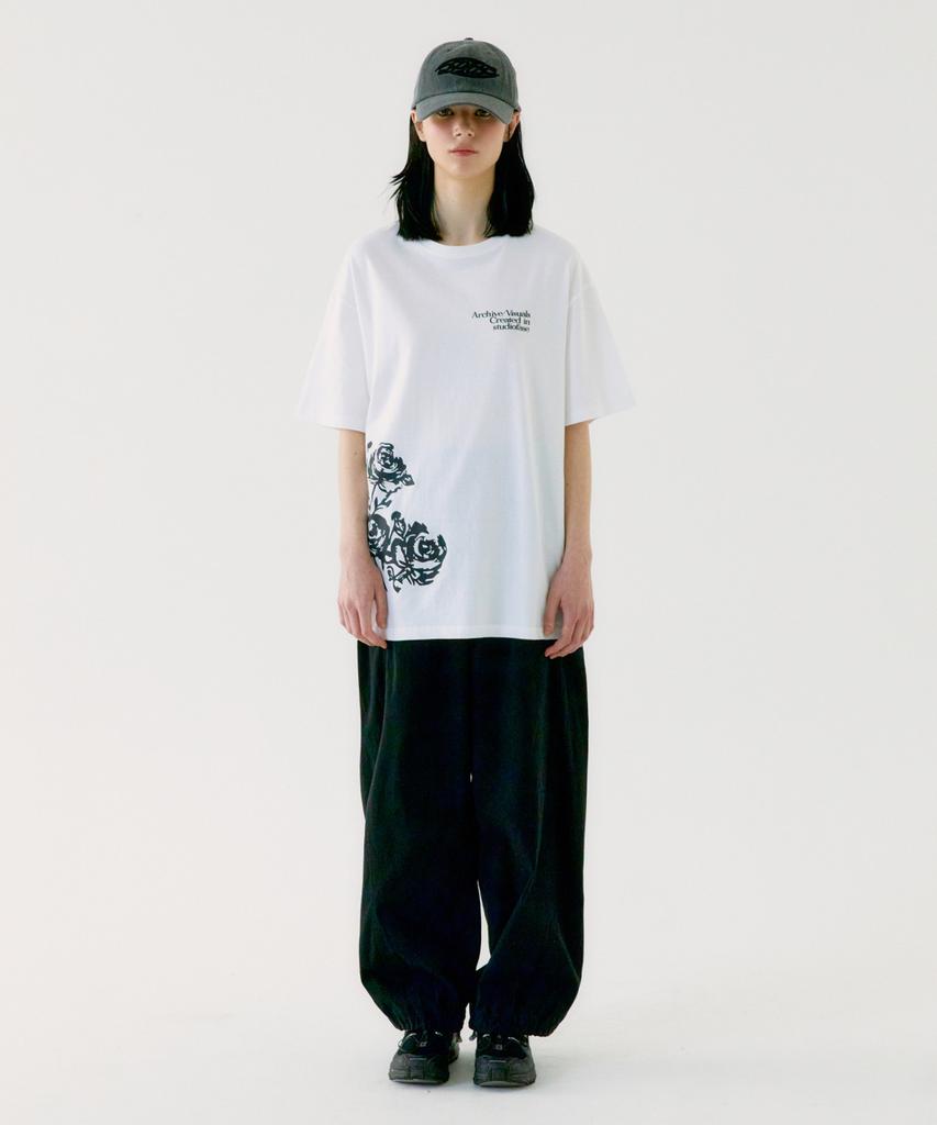 FASE Rose Graphic Tea - White