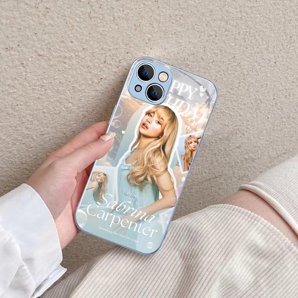 Singer S-Sabrina C-Carpenter Phone Case For IPhone 14 13 12 Mini 11 Pro XS Max X XR 14 Plus Tempered Glass Cover
