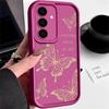 Shockproof Butterfly Print Protection Phone Case for Samsung S25 S24 FE S23 Ultra S22 Plus S21 A16 A56 A55 A36 A35 A15 5G Soft Silicone Matte Shell