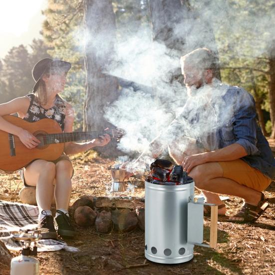 Стартер для розжига угля с деревянной ручкой, сверхпрочная стальная проволочная основа, стартер для розжига для угольного гриля и барбекю