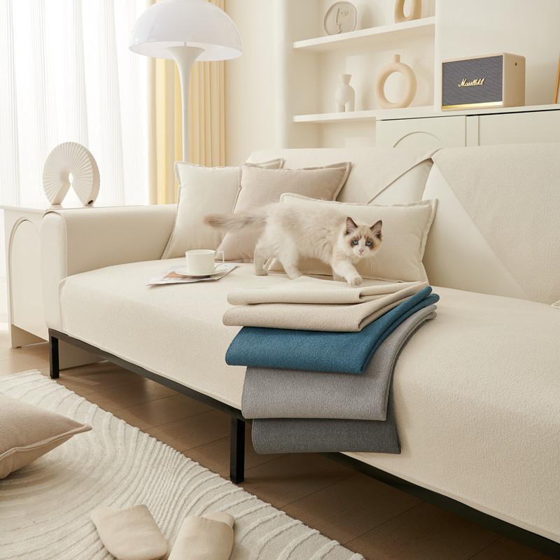 Водонепроницаемая подушка для дивана, чехол для дивана с защитой от царапин, однотонный нескользящий чехол для четырех сезонов, универсальная технологичная ткань, наволочка для дивана
