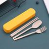 ZISIZ Портативный набор столовых приборов из пшеничной соломы