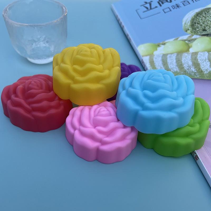 5 шт., силиконовая форма для свечей с цветами, ручная работа, 3D роза, мыло, пластырь, смола, форма для выпечки торта, инструмент для украшения кухни, вечеринки