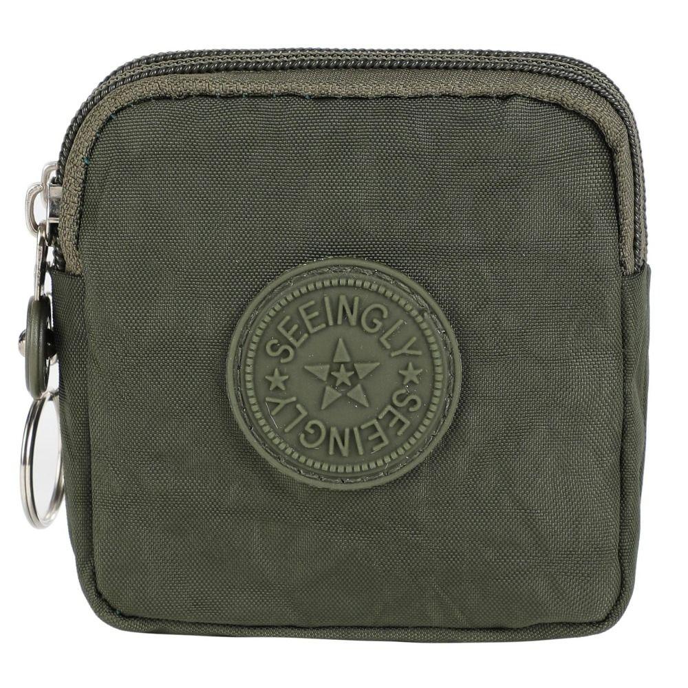 Waterproof Short Zipper Coin Purse Nylon Simple Storage Bag Portable Double-layer Wallet  Outdoor