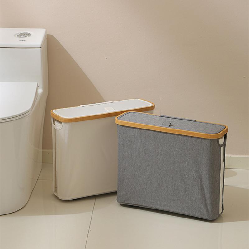 Toilet Paper Storage with Lid Large Capacity Bathroom Paper Holder Up To 12 Rolls Slim Toilet Paper Basket Holder Bin Container
