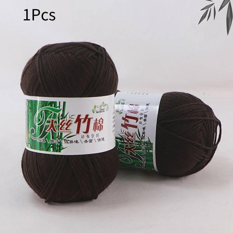 Organic Bamboo Charcoal Milk Cotton Yarn For Baby Crochet And Diy Knitting