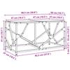 Coffee Table with Glass Top Black 98.5 x 50 x 41 cm Steel