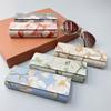 PU Leather Printing Glasses Case Flower Eyeglasses Holder Simple Printed PU Sunglasses Box  Daily