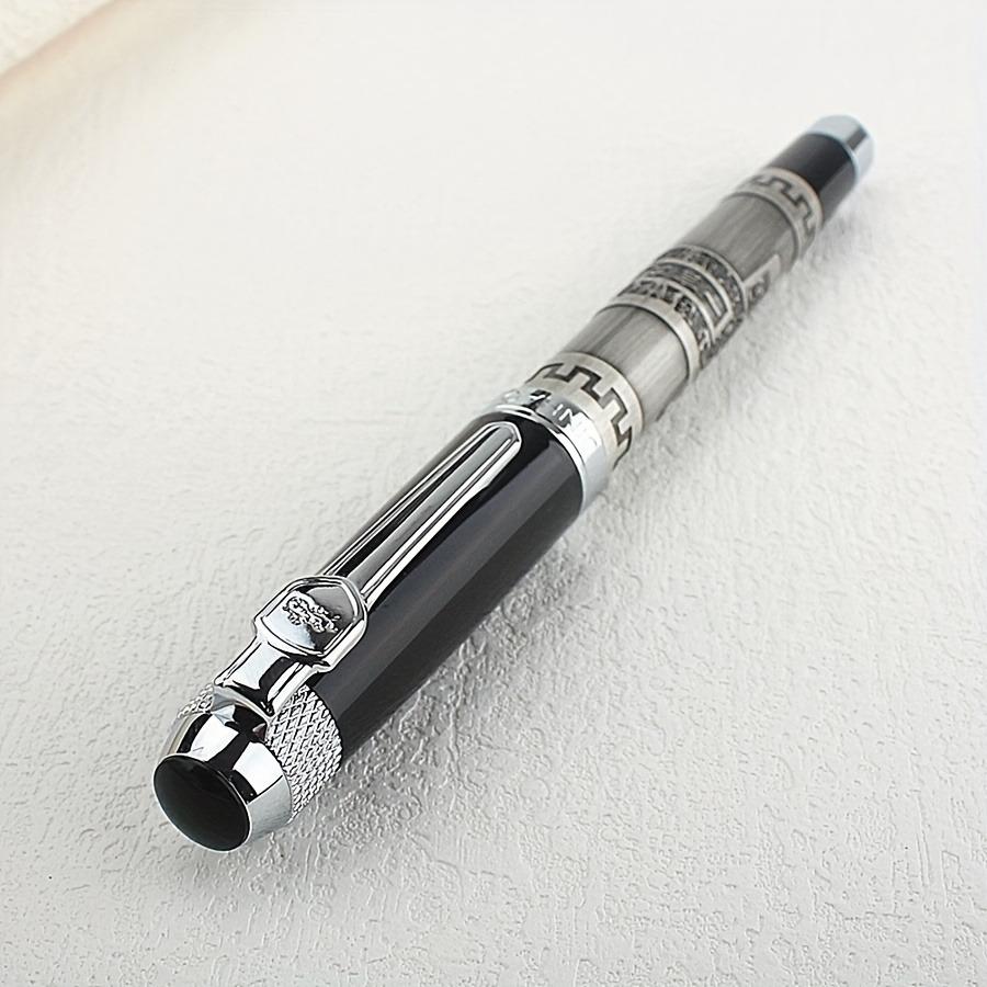 Classic and Elegant Writing Fountain Pen with Smooth Tip, Calligraphy Pen, High-quality Metal Signature Pen
