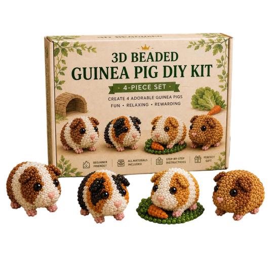 3D Beaded Animal Cute Beaded DIY Kit Frog Alpaca