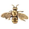Copper Bee Figurine Antique Decorative Small Animal Ornament Metal Bee Statue for Office Study