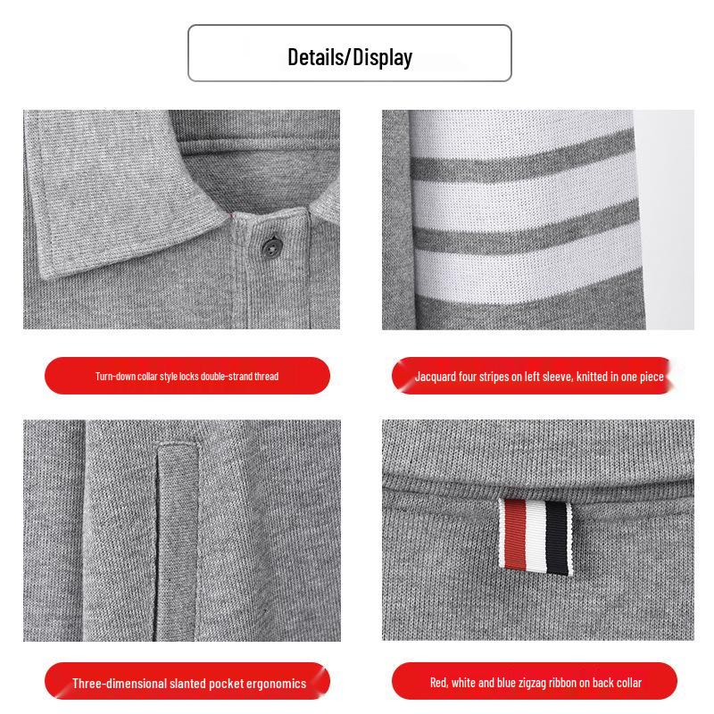 TB BROWIN2025 Осень/Зима Корейская Повседневная Куртка с Рукавами Реглан и Четырьмя Полосками