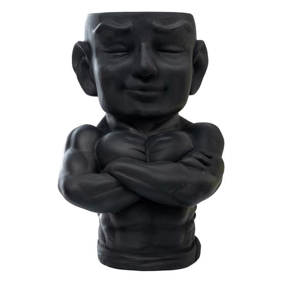 Flower Planter Muscle Man Artistic Modeling Sculpture Dual Use Flower Vase Desktop