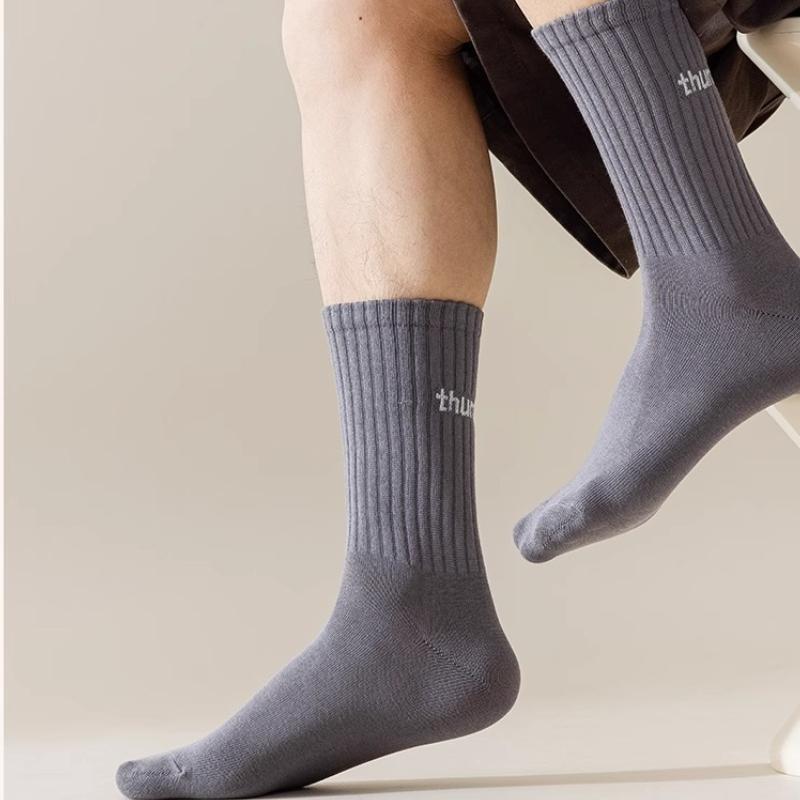 Носки средней длины для пар, дезодорирующие, впитывающие пот, спортивные баскетбольные носки с буквами, дышащие мужские носки для мальчиков на распродаже