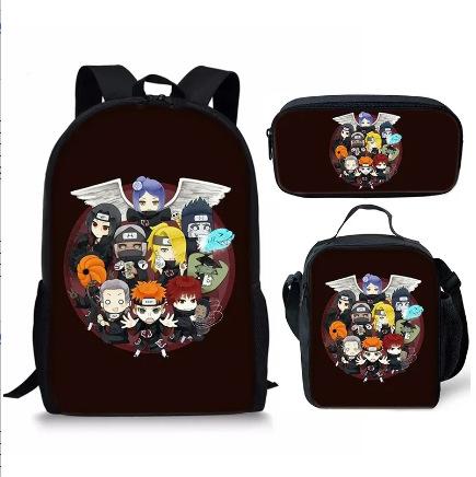 Naruto Naruto Surrounding Primary School Bag Cartoon Animation Backpack Satchel Pencil Case
