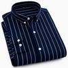 Mens Business Casual Long Sleeved Men Button Shirt Classic Striped Slim Fit Male Social Men's Dress Shirts Outwear