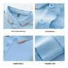 ROMON Мужская классическая рубашка-поло с длинным рукавом в стиле business casual