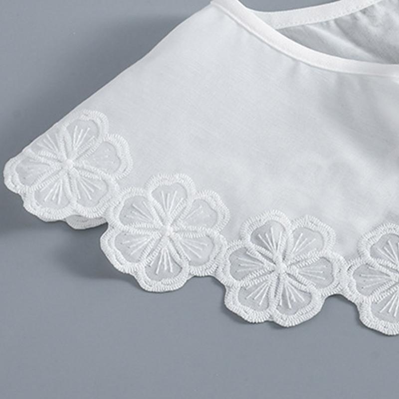 Лолита для куклы Накладной воротник Шаль Шарф Вышивка Цветок Накидка на плечи Половина рубашки Декоративное пончо Накидка для женщин Гир