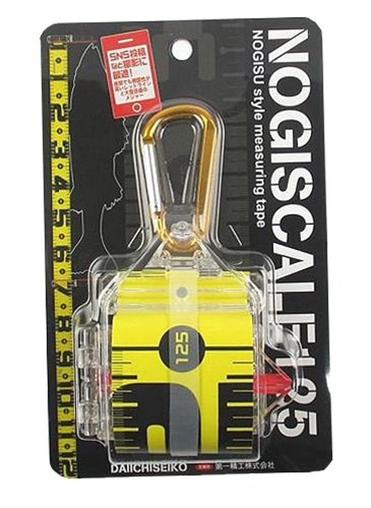 Daiichiseiko NOGISCALE 125 с карабином – рыболовная измерительная лента в стиле штангенциркуля (До 125 см)