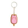 Chocolate Ice Cream Clicker Keychain Cartoon Plastic 3D Printed Key Chain Mini Fingertip Button Funny Fidget Travel Gift