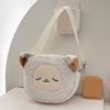 Сумка на одно плечо с мультяшными животными, осень-зима, плюшевая, милый кот, медведь, овца, регулируемая, для женщин и девочек, сумка через плечо, сумка для монет, чехол для телефона